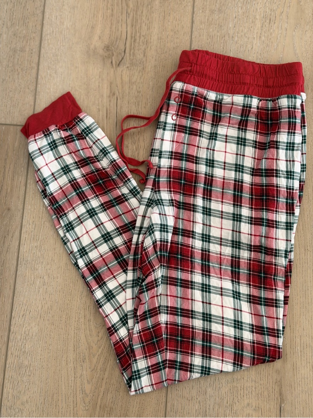 ❤️ Little Sleepies Holiday Plaid Bamboo Pajama Jogger Pants Adult Small